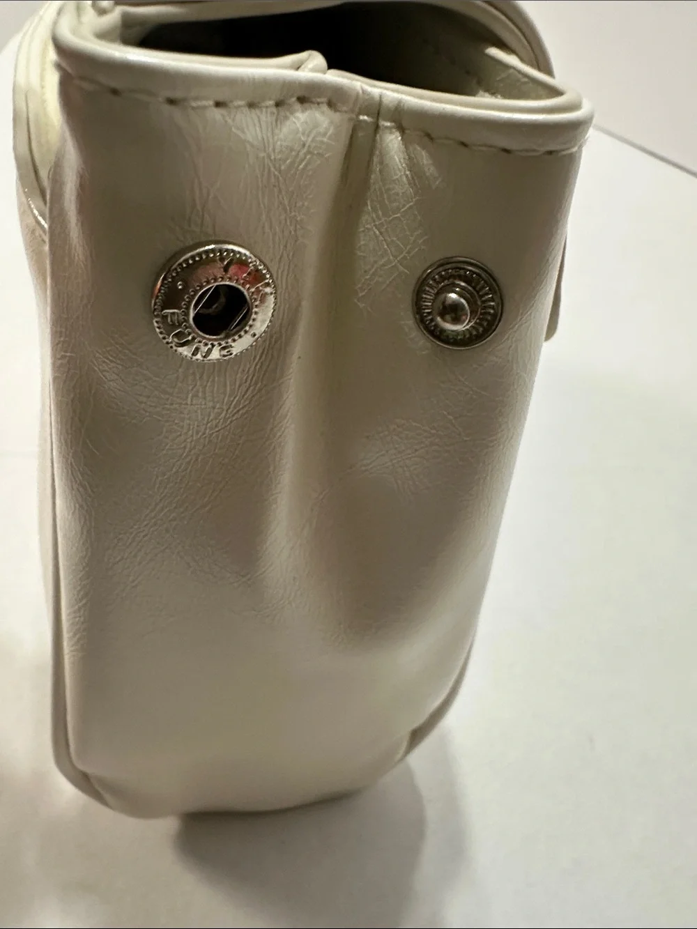 Madden NYC Cream Top-Handle Satchel with Colorful Charm